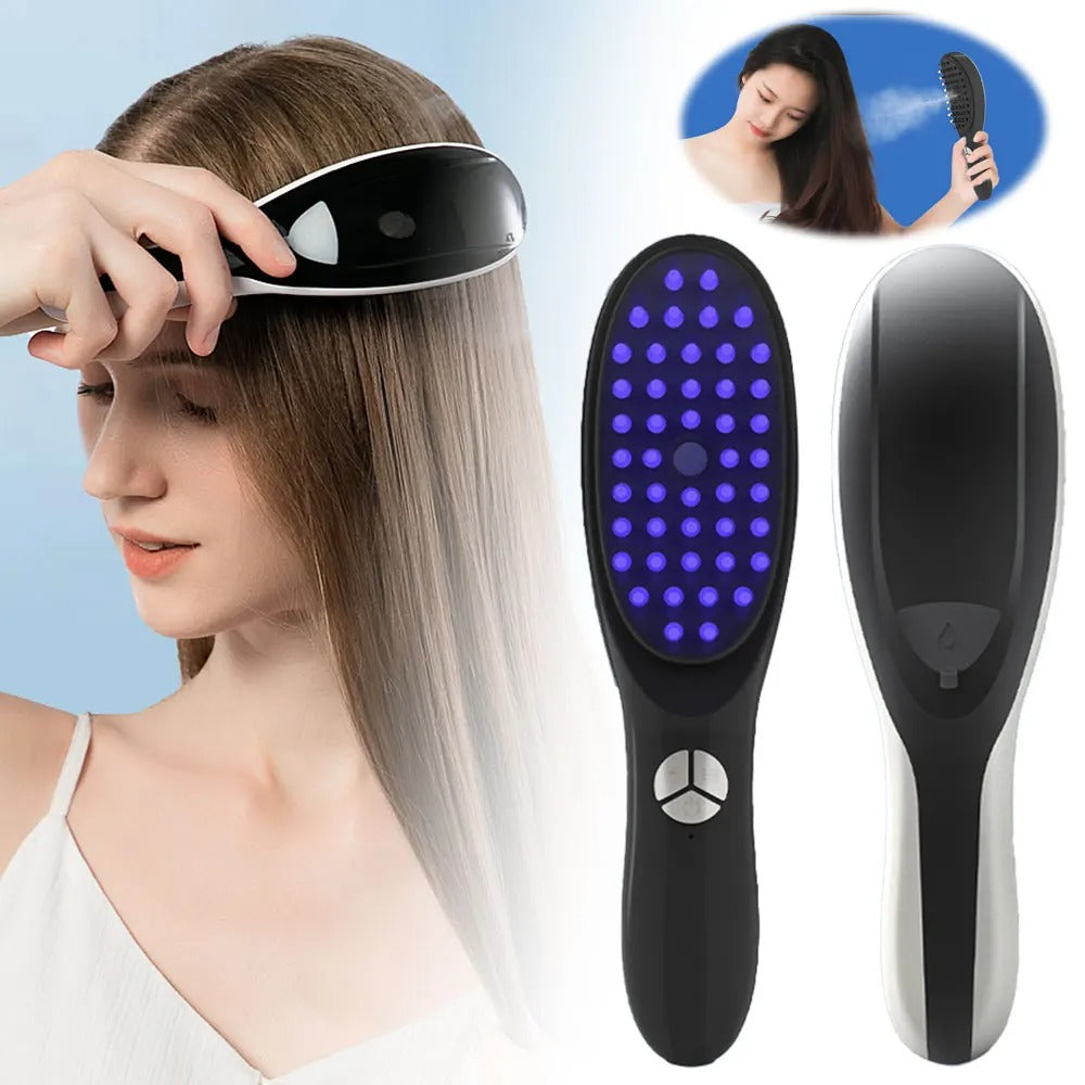 Red & Blue Light Therapy Massage Brush