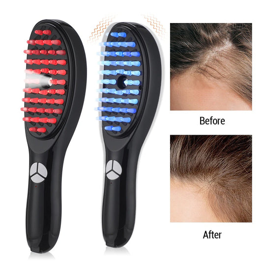 Red & Blue Light Therapy Massage Brush